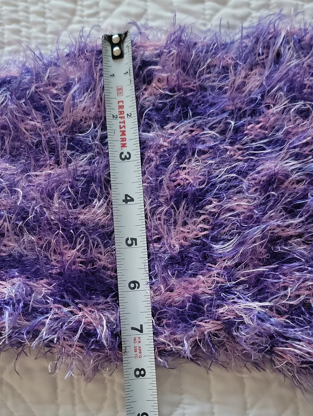 Magic Fuzzy Purple and Pink Eyelash Yarn Scarf